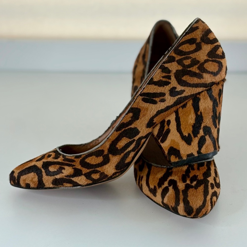 ALDO Cat Print Fur Chunky Heels